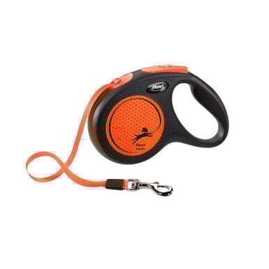 Flexi New Neon Trela extensível laranja para cães