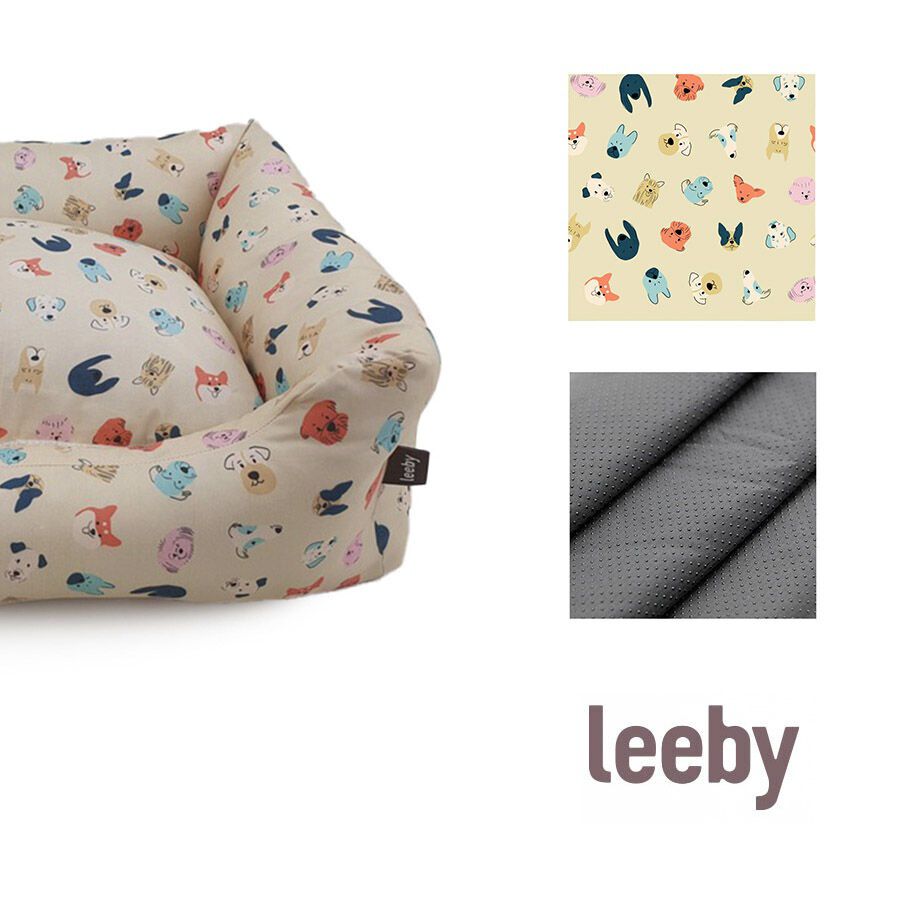 Leeby Cama bege com estampado C&oacute;mic para c&atilde;es, , large Imagem n&uacute;mero 3