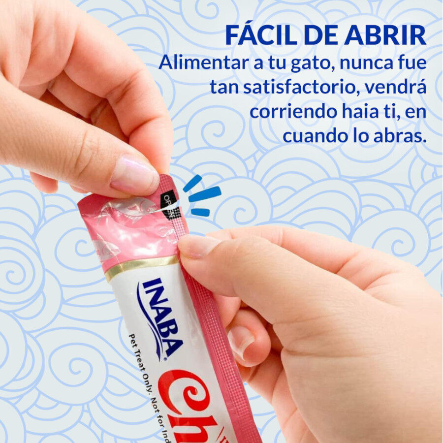 4 saquetas x 14 g Churu Snack Cremoso de Frango com Gambas para gatos, , large Imagem n&uacute;mero 3