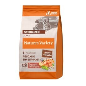 Nature's Variety No Grain Adult Sterilised Salmão da Noruega ração para gatos