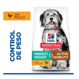 Hill's Science Plan Perfect Weight y Active Mobility Medium Frango ra&ccedil;&atilde;o para c&atilde;es