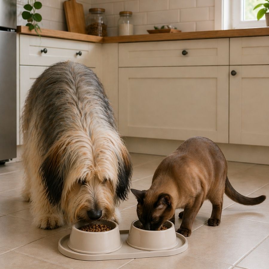 Leeby Comedouro Duplo de Pl&aacute;stico para c&atilde;es e gatos, , large Imagem n&uacute;mero 1