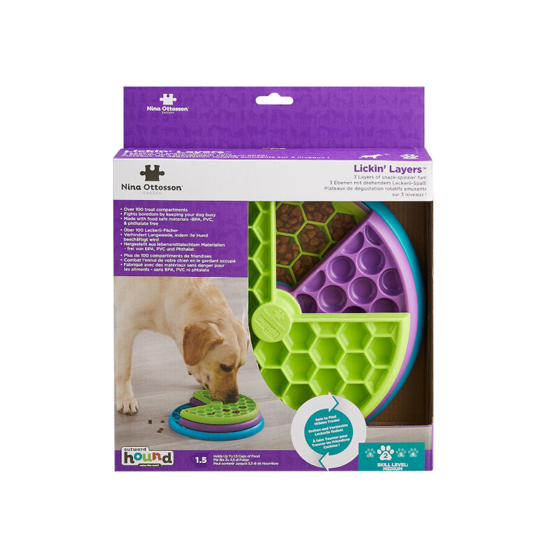 Outward Hound Nina Ottosson Lickin' Layers Brinquedo interativo com snacks para cães ,  Imagem número 7 Outward Hound Nina Ottosson Lickin' Layers Brinquedo interativo com snacks para cães , , large Imagem número 7