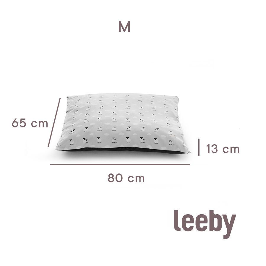Leeby cama com ovelhas com cobertura amov&iacute;vel cinzenta para cachorros, , large Imagem n&uacute;mero 3
