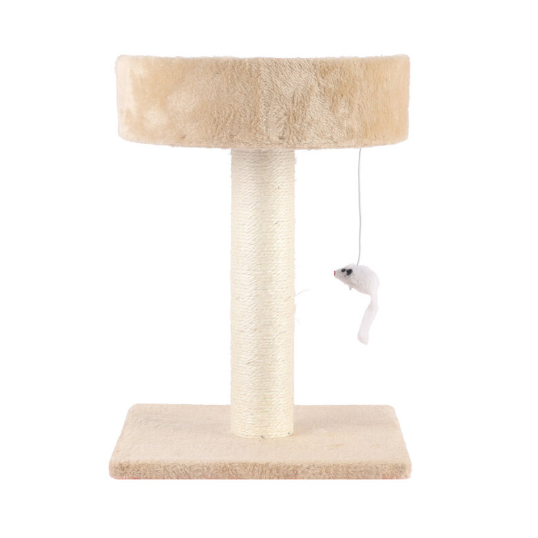 Leeby Tigrou arranhador com cama e brinquedo bege para gatos,  Imagem número 3 Leeby Tigrou arranhador com cama e brinquedo bege para gatos, , large Imagem número 3