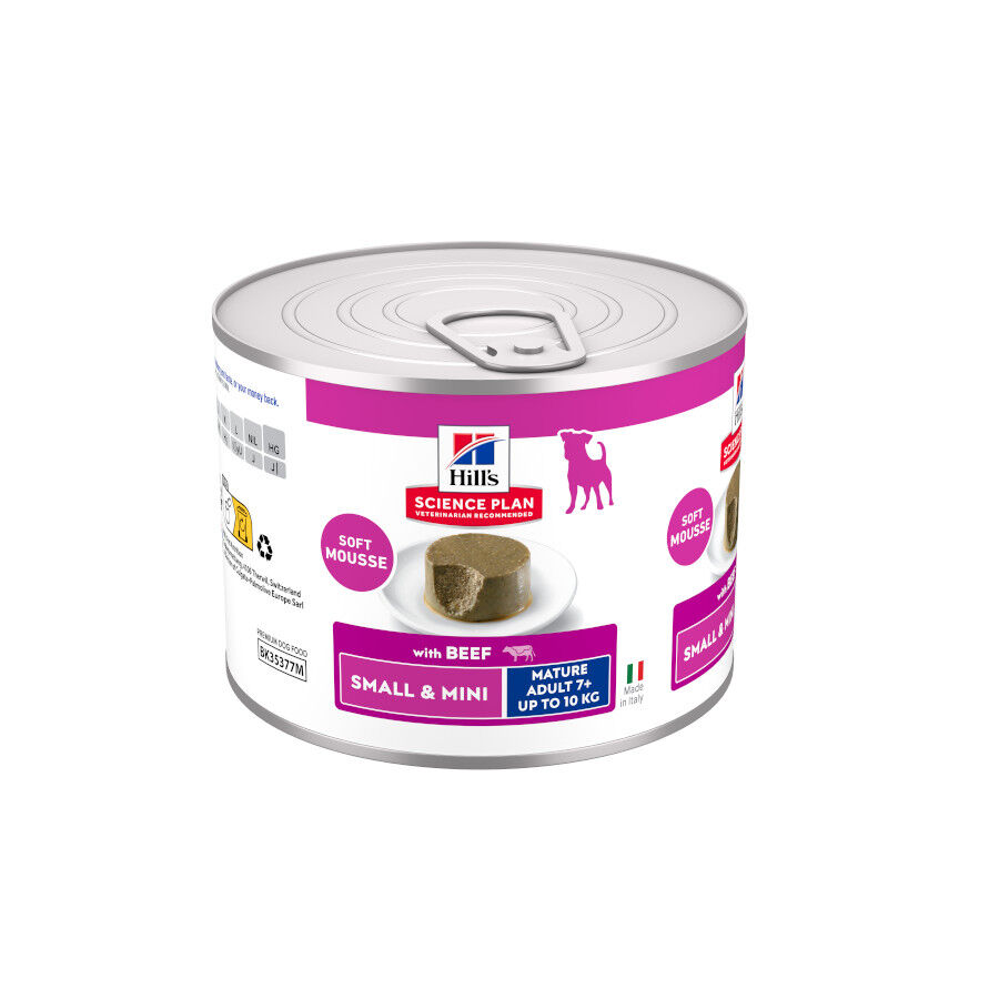 200 g Hill's Science Plan Mature Adult Smalle Mini Mousse de Vitela lata para c&atilde;es, , large Imagem n&uacute;mero 1