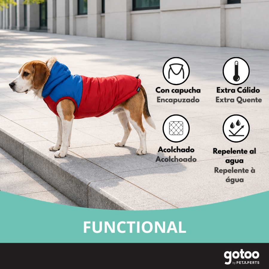 Gotoo Casaco Vermelho com Capuz para c&atilde;es, , large Imagem n&uacute;mero 6