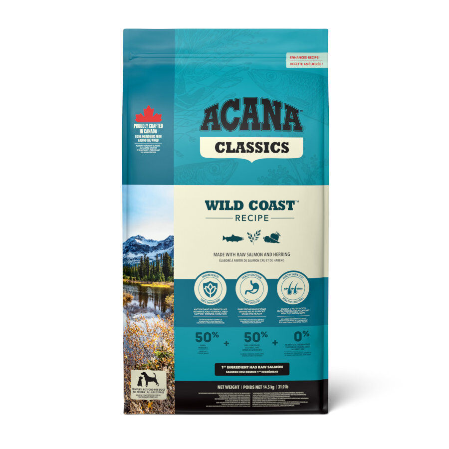 14.5 kg Acana Classics Wild Coast Peixe Ra&ccedil;&atilde;o para c&atilde;es, , large Imagem n&uacute;mero 1