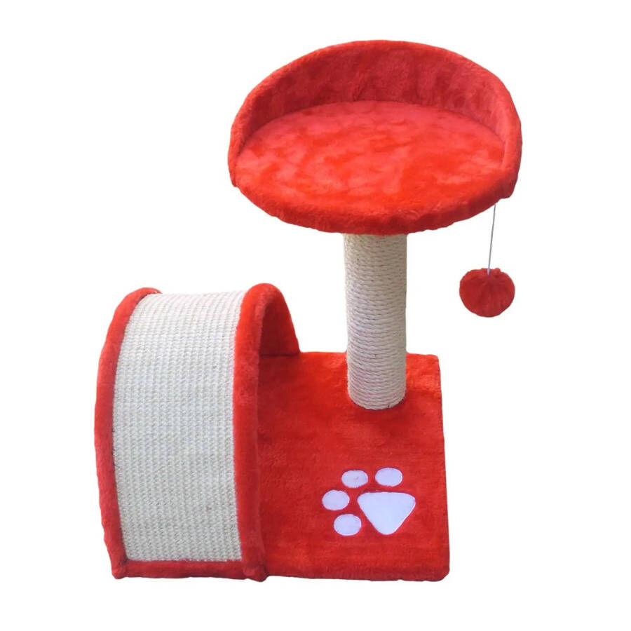 Nayeco Savanna Mountain Arranhador Vermelho com Arco para gatos, , large Imagem n&uacute;mero 1