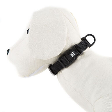 TK-Pet Neo Classic Coleira de Nylon Preta para cães