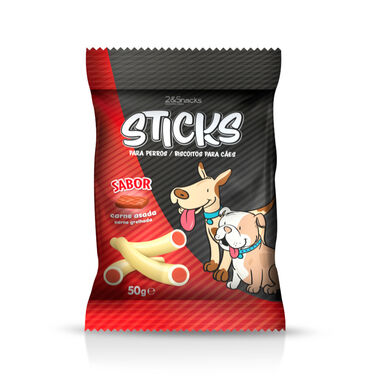 2&Snacks Sticks de carne assada para cães