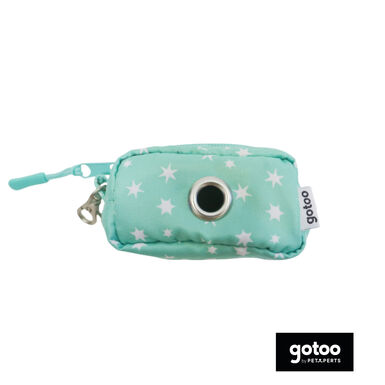 Gotoo Porta-sacos estampado verde para cães
