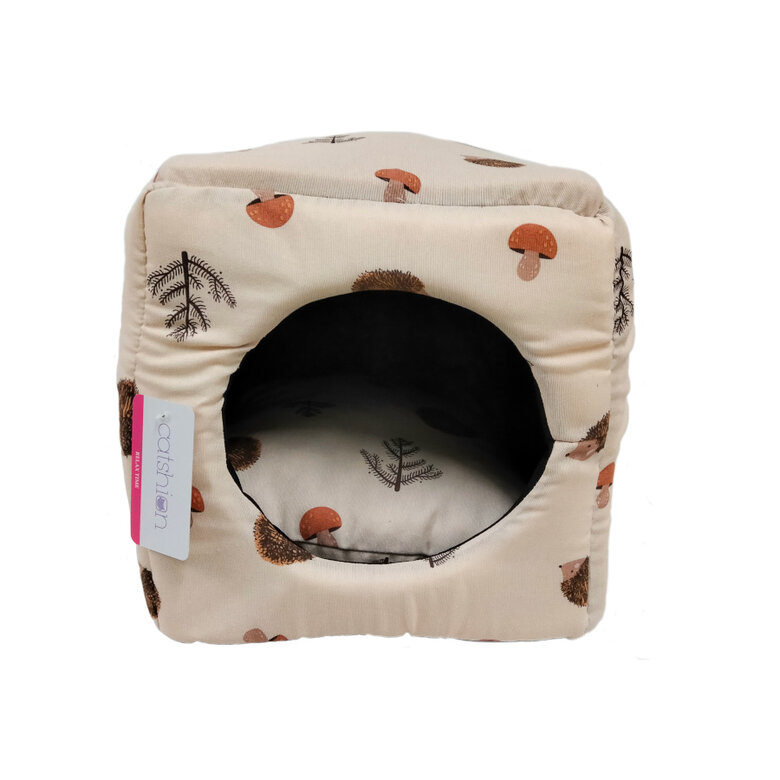Catshion Relax Ouriço Cama Cubo com estampagem para gatos, , large image number null