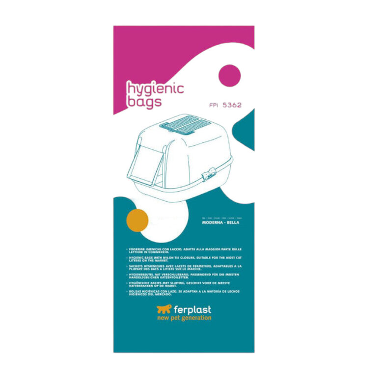 Ferplast sacos higiénicos para bandejas sanitárias para gatos,  Imagem número 1 Ferplast sacos higiénicos para bandejas sanitárias para gatos, , large Imagem número 1