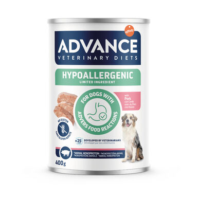 Advance Veterinary Diets Alimentos úmidos para cães com ingredientes limitados de carne de porco hipoalergênica
