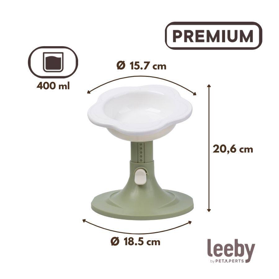 Leeby Comedouro Elevado Inclinado em Cer&acirc;mica Estilo Flor para gatos, , large Imagem n&uacute;mero 4