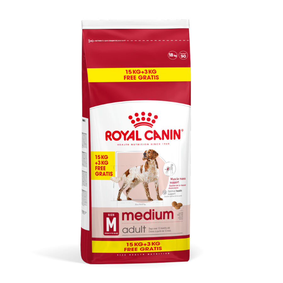 18 kg (15 + 3 kg &iexcl;gratis!) Royal Canin Medium Adult ra&ccedil;&atilde;o para c&atilde;es, , large Imagem n&uacute;mero 1