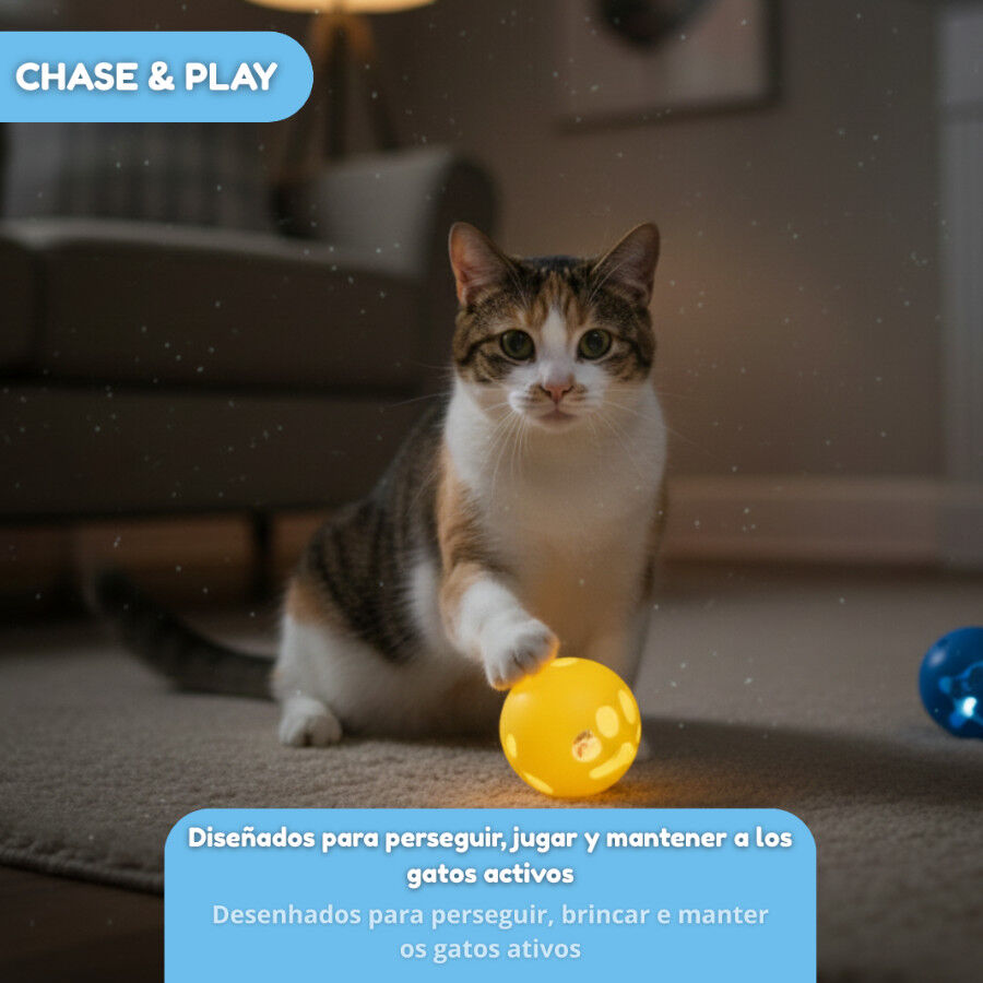Tootoy! Chase & Play Bolas com LED para gatos, , large Imagem n&uacute;mero 6
