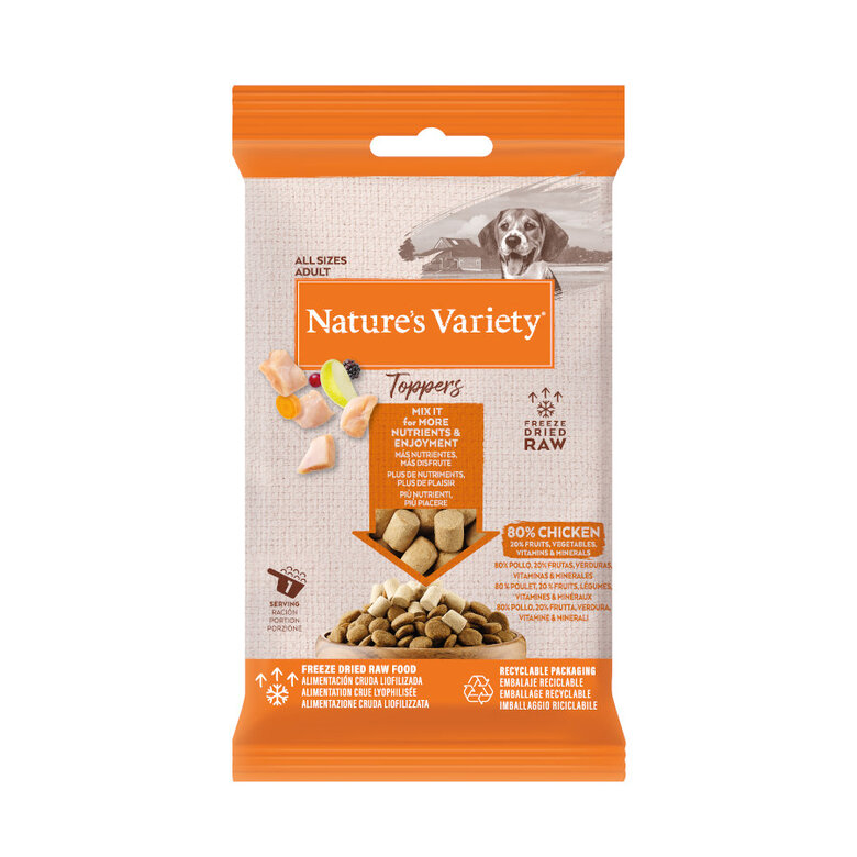 Nature’s Variety Toppers Frango Liofilizado para cães, , large image number null