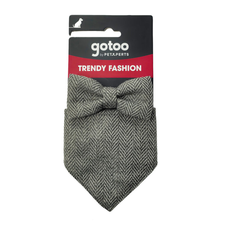 Gotoo Conjunto Bandana e Gravata espinha cinza para cães,  Imagem número 7 Gotoo Conjunto Bandana e Gravata espinha cinza para cães, , large Imagem número 7