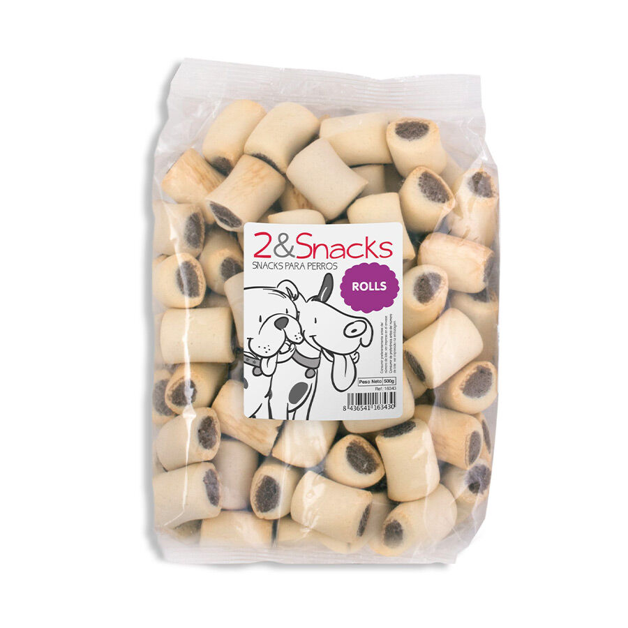 500 g 2&Snacks Biscoitos Rolls Recheados para c&atilde;es, , large Imagem n&uacute;mero 1