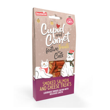Rosewood Snacks Cupid & Comet de Salmão Fumado com Queijo para gatos 