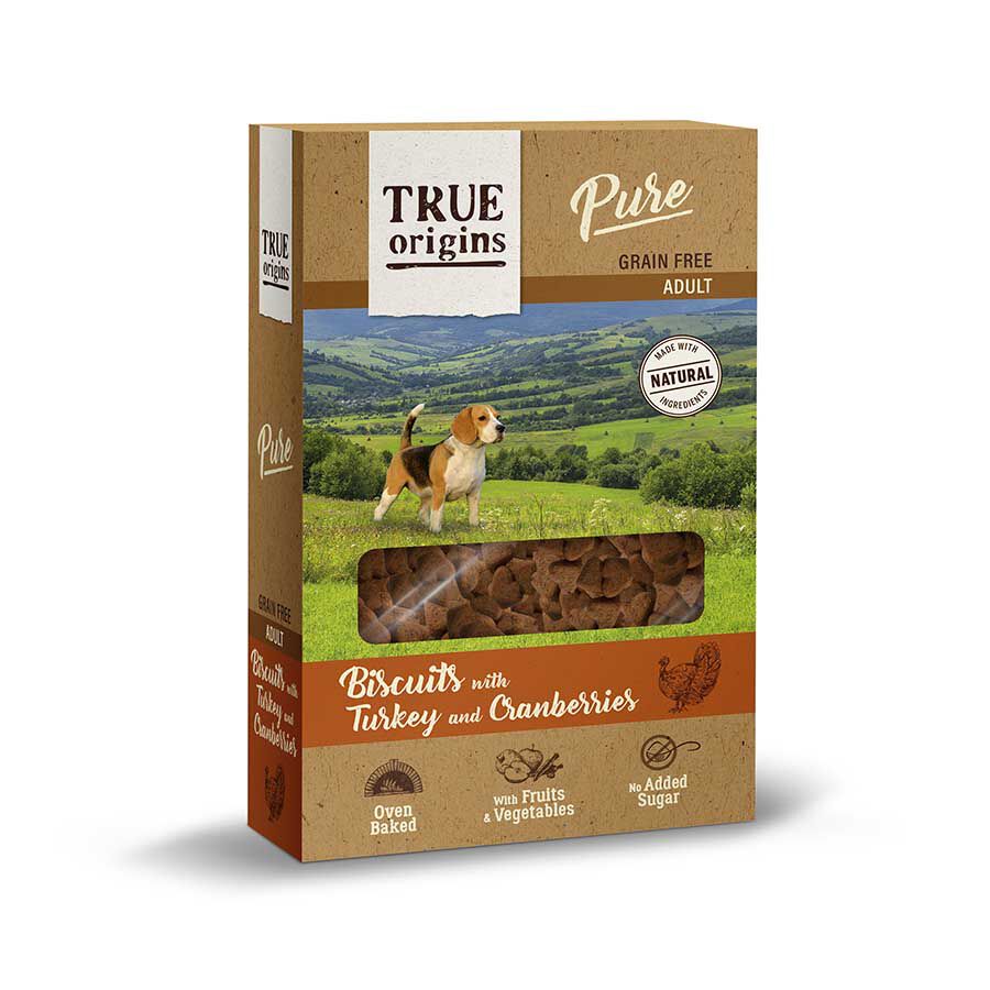 320 g True Origins Pure Adult Peru e Mirtilos biscoitos para c&atilde;es, , large Imagem n&uacute;mero 1