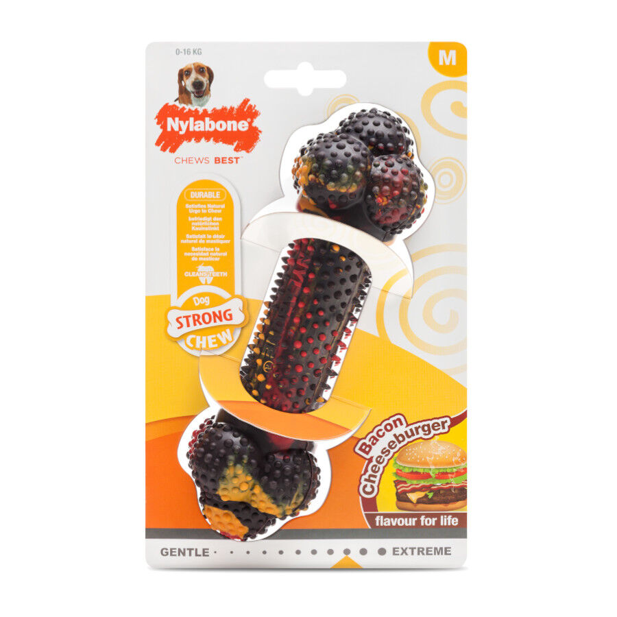 Nylabone Cheeseburger osso Mordedor para c&atilde;es, , large Imagem n&uacute;mero 4