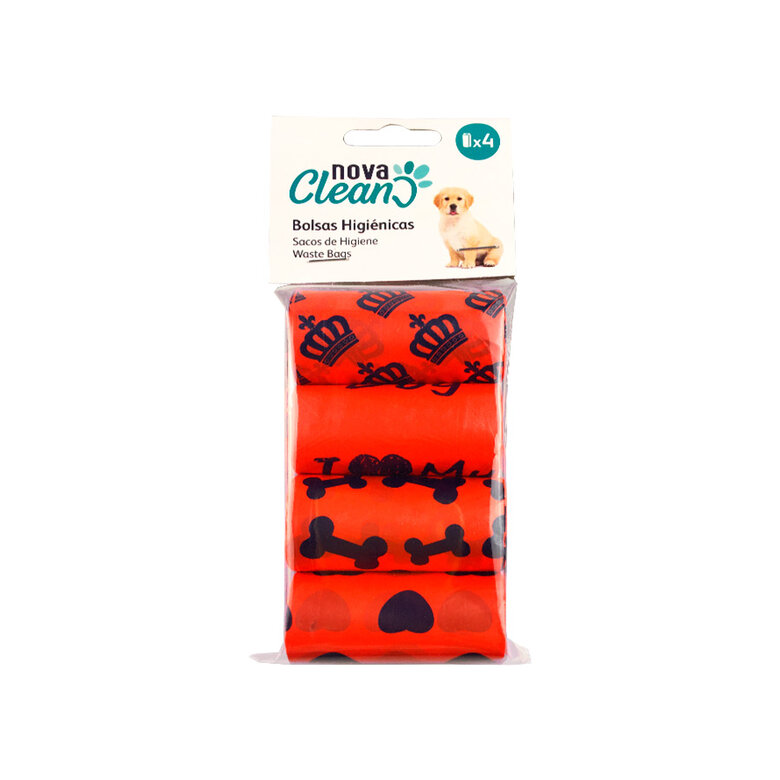 Nova Clean Sacos Higiénicos Vermelhos para cães - Pack 4,  Imagem número 2 Nova Clean Sacos Higiénicos Vermelhos para cães - Pack 4, , large Imagem número 2