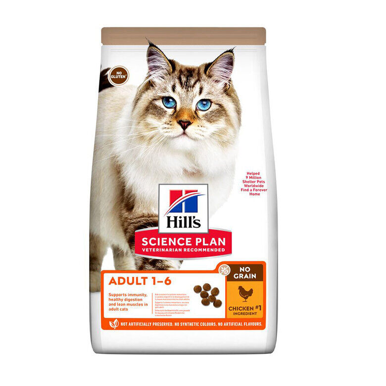 Hill's Science Plan No Grain Adult Frango ra&ccedil;&atilde;o para gatos, , large Imagem n&uacute;mero 2