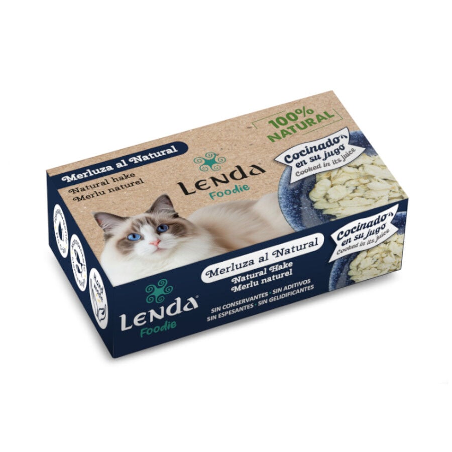 120 g Lenda Comida h&uacute;mida de Pescada ao natural em lata para gatos, , large Imagem n&uacute;mero 1