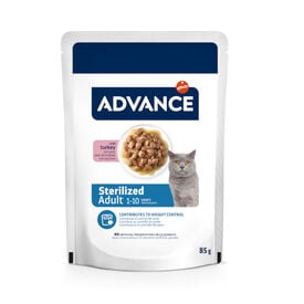 Advance Adult Sterilized Peru Saqueta em Molho para gatos