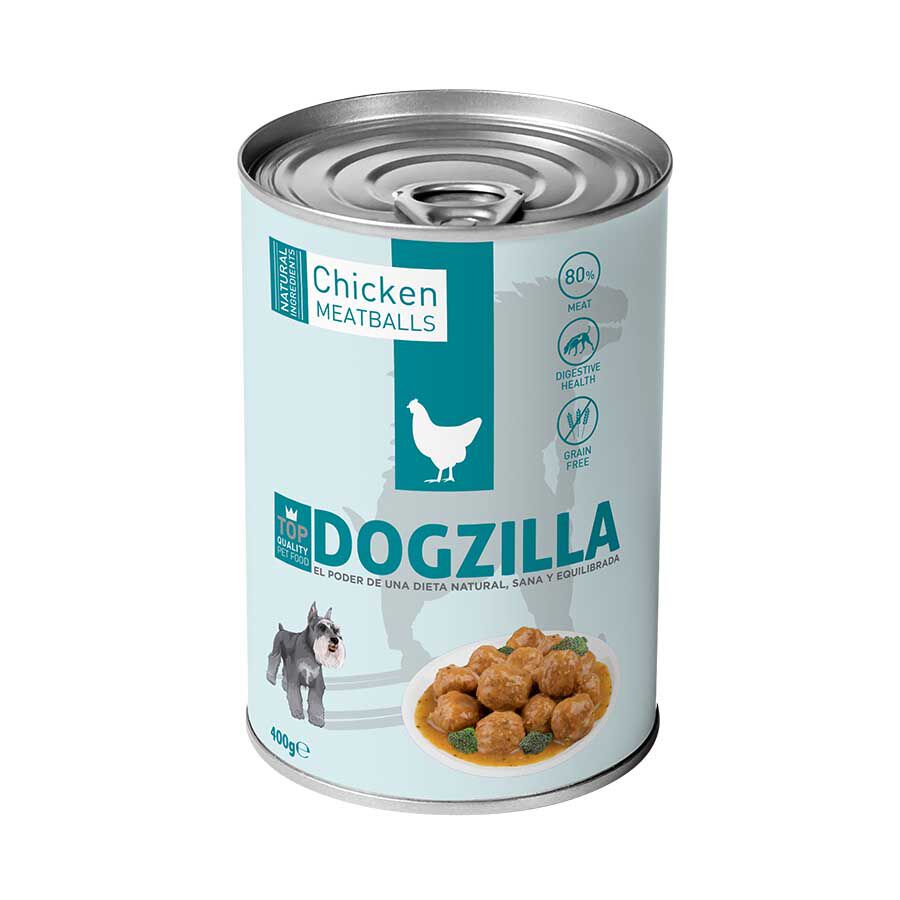 400 g Dogzilla Alm&ocirc;ndegas de Frango com Br&oacute;colos e Curcuma lata , , large Imagem n&uacute;mero 1