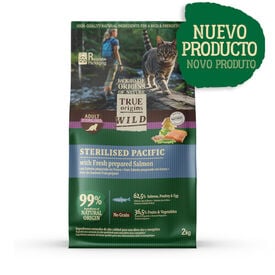 True Origins Wild ração salmão para gatos esterilizados