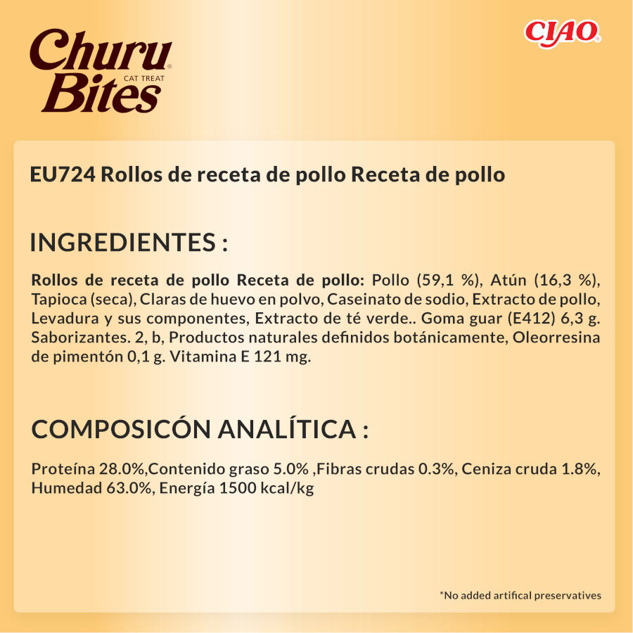 3 saquetas x 10 g Churu Snacks Bites de Frango para gatos, , large Imagem n&uacute;mero 4