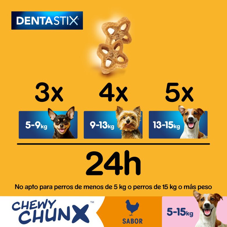 68 g Pedigree Dentastix Chewy Chunx Snacks Dentários Frango para Cães Pequenos,  Imagem número 4 68 g Pedigree Dentastix Chewy Chunx Snacks Dentários Frango para Cães Pequenos, , large Imagem número 4