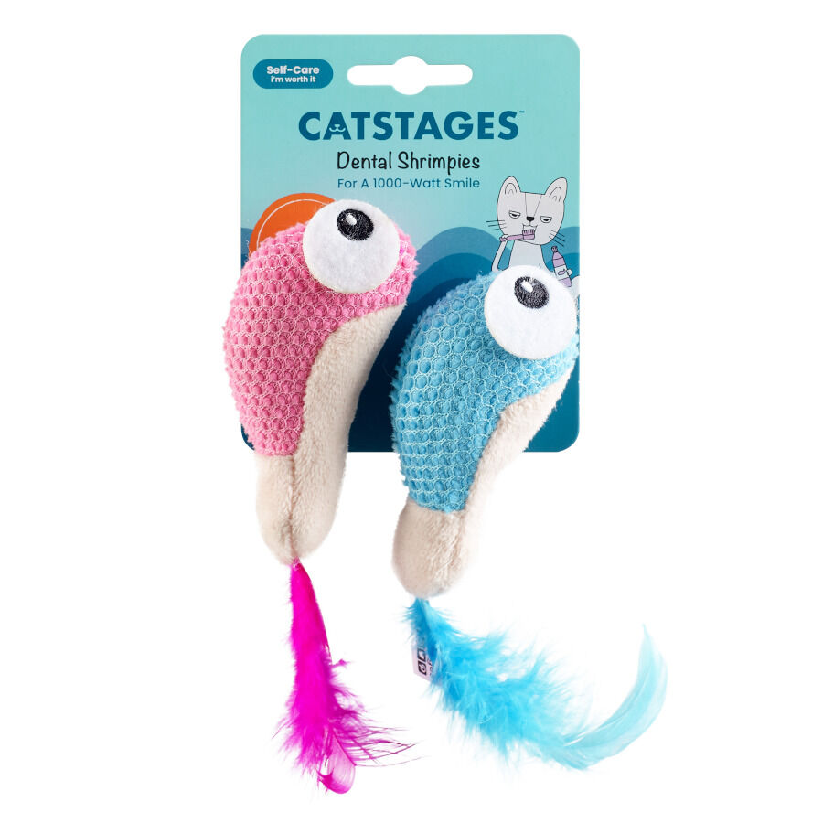 Catstages Dental Shrimpies Peluches com Penas para gatos, , large Imagem n&uacute;mero 7