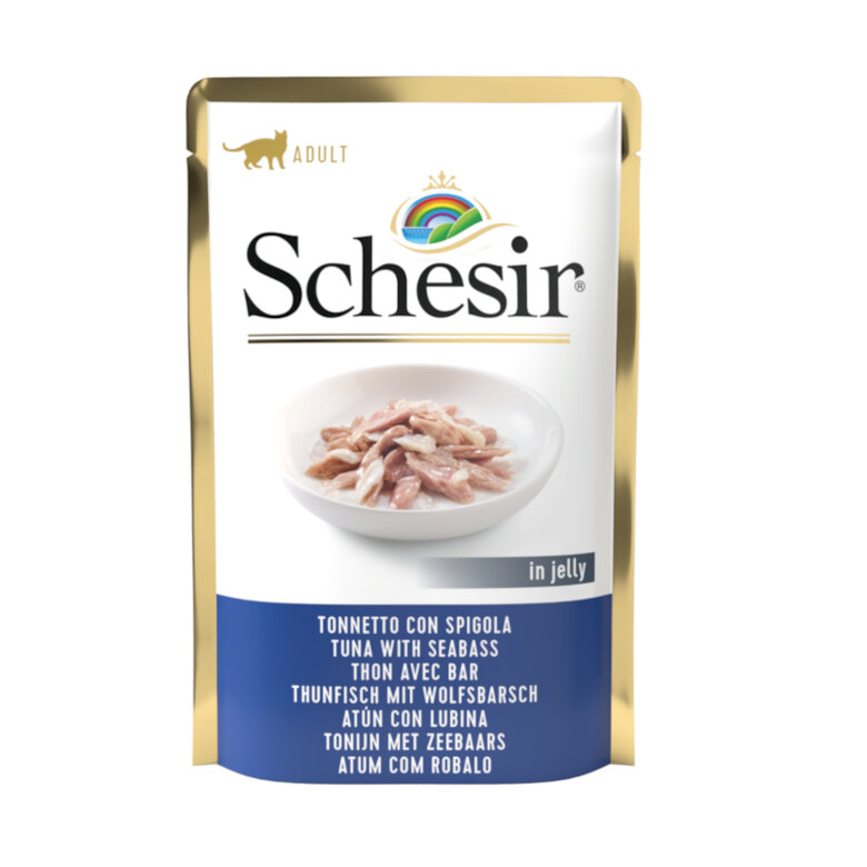 85 g Schesir Adult Atum com robalo saquetas para gatos,  Imagem número 1 85 g Schesir Adult Atum com robalo saquetas para gatos, , large Imagem número 1