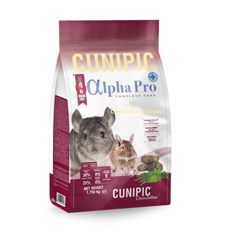 Cunipic Alpha Pro Grain Free comida chinchilas,  Imagem número 1 Cunipic Alpha Pro Grain Free comida chinchilas, , large Imagem número 1