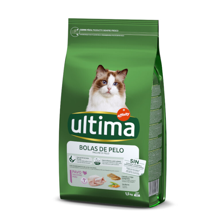 1.5 kg Affinity Ultima Adult Hairball Control Perú e Arroz ração para gatos,  Imagem número 1 1.5 kg Affinity Ultima Adult Hairball Control Perú e Arroz ração para gatos, , large Imagem número 1