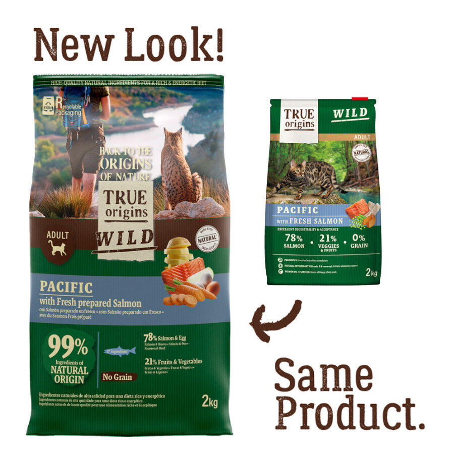 6 kg True Origins Wild Adult Pacific Salm&atilde;o ra&ccedil;&atilde;o para gatos, , large Imagem n&uacute;mero 2