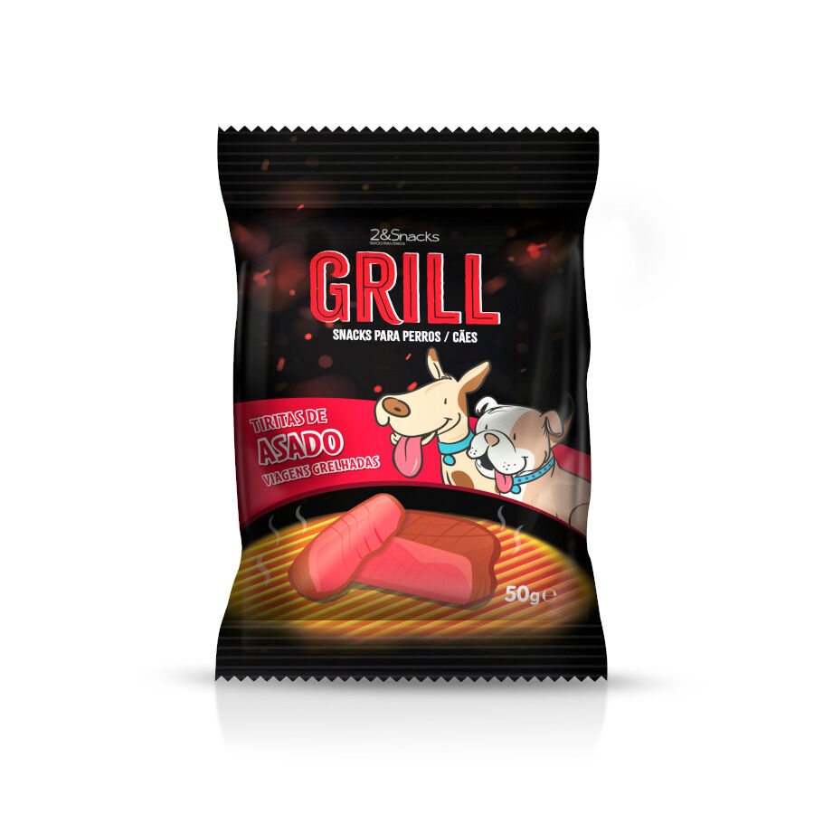 50 g 2eSnacks Tiras Grill de carne assada para c&atilde;es, , large Imagem n&uacute;mero 1
