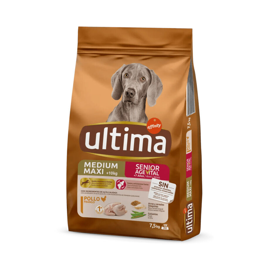 7.5 kg Affinity Ultima Senior Medium/Maxi Frango ra&ccedil;&atilde;o para c&atilde;es, , large Imagem n&uacute;mero 1