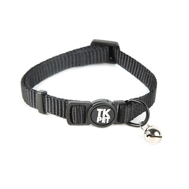 TK-Pet Classic Coleira Nylon com Cascavel Preto para gatos