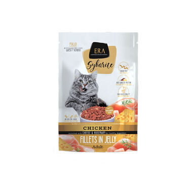 Era Sybarite Comida Húmeda Com Frango, Queijo e Alecrim para gatos adultos