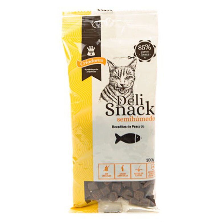 100 g Criadores Deli Snack Peixe para gatos,  Imagem número 1 100 g Criadores Deli Snack Peixe para gatos, , large Imagem número 1