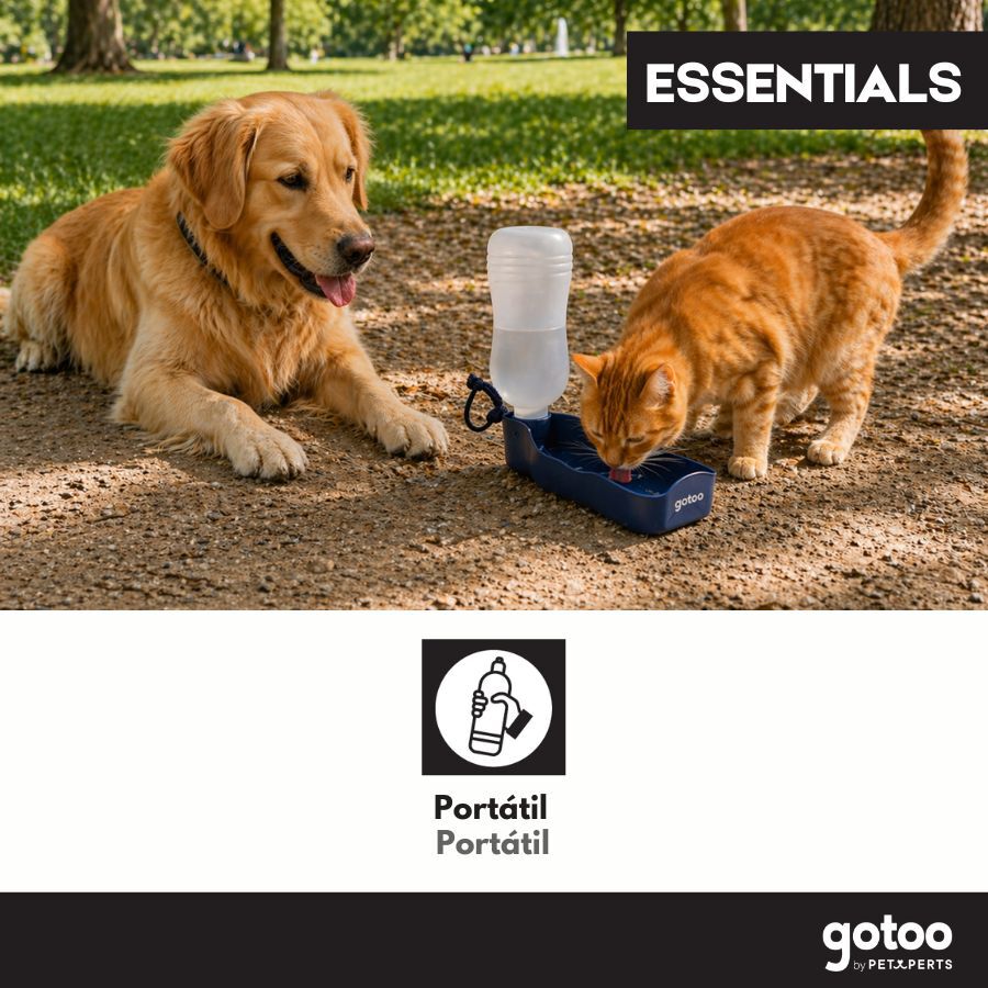 Gotoo Garrafa Bebedouro Port&aacute;til em Pl&aacute;stico Azul para c&atilde;es e gatos, , large Imagem n&uacute;mero 5