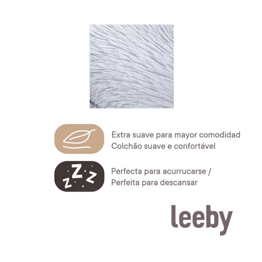 Leeby Cama Donut Anti Stress de Pelo Rosa para gatos, , large Imagem n&uacute;mero 4