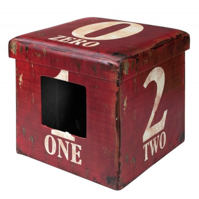 Europet Vintage Cubo One cama para mascotas roja image number null