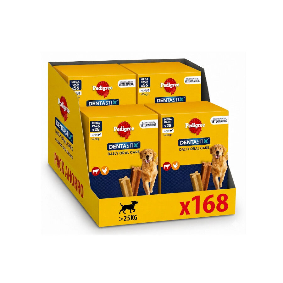 168 sticks Pedigree Dentastix Snacks Dent&aacute;rios para c&atilde;es de porte grande Pack poupan&ccedil;a!, , large Imagem n&uacute;mero 1